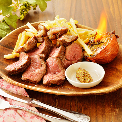 ラム肩肉炭火焼